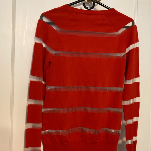 Jason Wu Merino and Mesh Striped Sweater - Picture 5 of 5